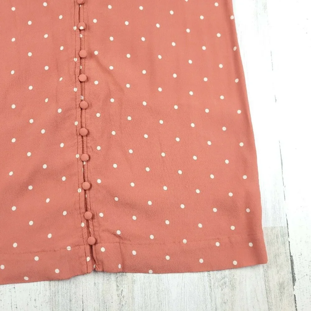 Madewell Heather Button-Front Swing Dress Polka Dot Size XXS